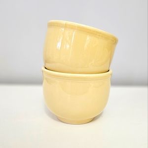 Homer Laughlin China 2 Bowls Pale Yellow